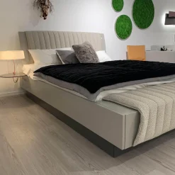 Interlübke Polsterbetten|Bett Izzy M23 Muschel Lackiert Matt 180x200 mit Unterfederungen und Matratzen