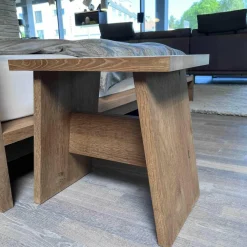 e15 Polsterbetten|Bett Massivholz Europäische Eiche Geölt Mit Bank Und Beistelltisch