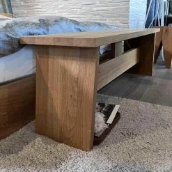 e15 Polsterbetten|Bett Massivholz Europäische Eiche Geölt Mit Bank Und Beistelltisch