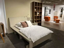 Rietberger Möbelwerke Polsterbetten|Bett mit Anbauregal Skara Schlafen Lack Cashmere (R4)