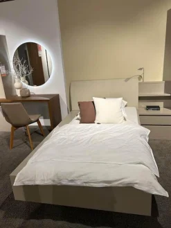 Rietberger Möbelwerke Polsterbetten|Bett mit Anbauregal Skara Schlafen Lack Cashmere (R4)