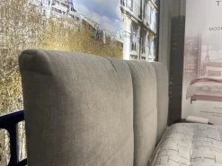 Treca Interiors Boxspringbetten|Bett Moon Stoff Endless CA16955 094 Grau Gestell Schwarz Matratze Imperial Symbiose Inklusive Topper Rivoli