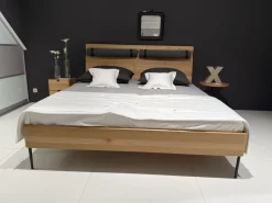 Rodam Ganze Schlafzimmer|Bett Nesuto Mit Beistelltisch Loup Und Nachtschrank Nesuto Eiche Geölt Und Gewachst Mit Nackenrolle Ohne Matratze Und Lattenrost