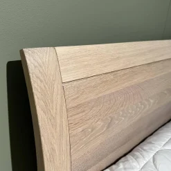 Team 7 Polsterbetten|Bett Sesam Eiche Kopfhaupt Holzfüllung Weißöl Leimholz Keilgezinkt Inklusive 2 Nachtkästchen Ohne Matratzen Ohne Lattenrost