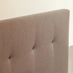 Zeitraum Polsterbetten|Bett Simple Button Massivholz Amerikanischer Nussbaum Polsterkopfteil 252 Mit Winkelablage Ohne Matratze Und Lattenrost