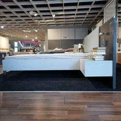 Rietberger Möbelwerke Polsterbetten|Bett Valea S71 69892 Lack R5 Brilliantgrau Hellgrau Weiß Kopfteil Dunkelgrau Inklusive Zubehör Inklusive Zubehör Ohne Matratze Ohne Lattenrost