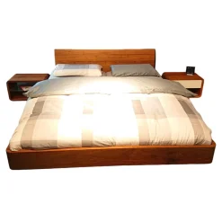 Die Holzmanufaktur Polsterbetten|Bettanlage Com:Ci Nussbaum Massiv Inklusive 2 Beistelltische Ohne Matratzen