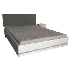 Nolte Polsterbetten|Bettanlage Concept Me 500 S9 Seidengrau ohne Lattenrost ohne Matratze mit Nachttisch Alegro