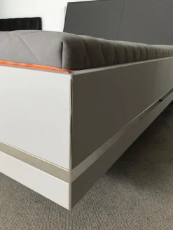 Nolte Polsterbetten|Bettanlage Concept Me 500 S9 Seidengrau ohne Lattenrost ohne Matratze mit Nachttisch Alegro