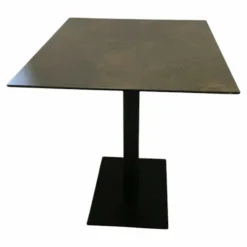 Ronald Schmitt Design Esstische|Bistrotisch P590 Tischplatte Keramik Osido Bruno Grau Gestell Metall Schwarz