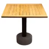 Kettal Esstische|Bistrotisch Roll Platte Teak Gestel 30C Bronze Schwarz