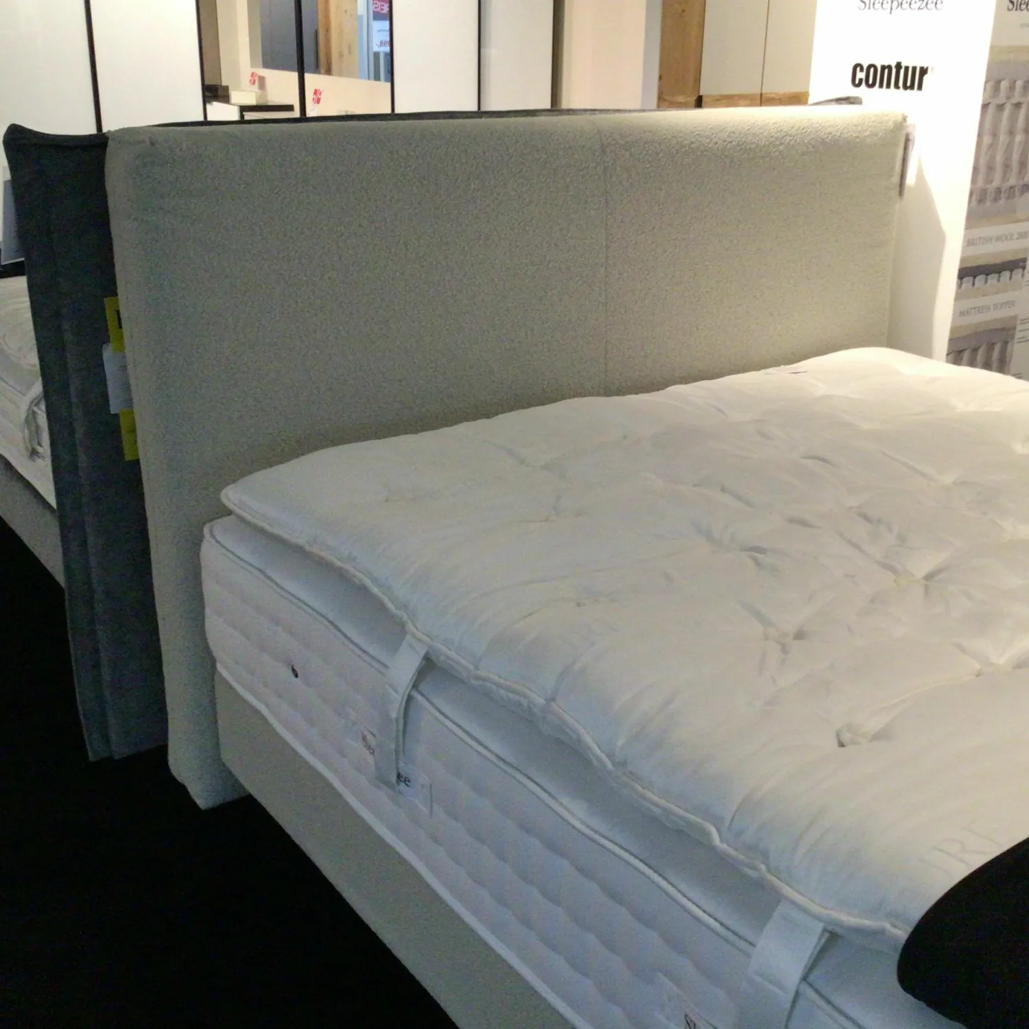 Contur Boxspringbetten|Boxspringbett 4600 Stoff Copenhagen 901 Beige Inklusive Topper Und Matratzen
