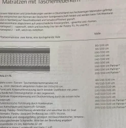 Möller Design Boxspringbetten|Boxspringbett Bohemian C Leder Acacia Grau mit Matratze Paisley P5