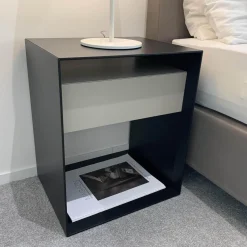 Möller Design Boxspringbetten|Boxspringbett Bohemian C Leder Acacia Grau mit Matratze Paisley P5