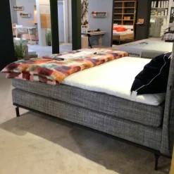 Musterring Boxspringbetten|Boxspringbett Delphi Stoff JAB 15051 Grau mit Matratze und Topper