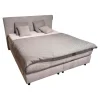 Oschmann Boxspringbetten|Boxspringbett Easy Better Stoff Famosa Ecru 351000 Grau Fuß Schwebeoptik Schwarz Inklusive Matratze Und Topper