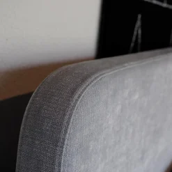 Riposa Boxspringbetten|Boxspringbett Slow 19 Stoff Tin 705 Grau Fuß Holz Grau ohne Matratzen