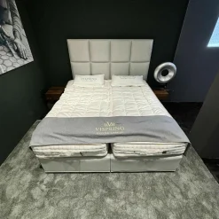 Vispring Boxspringbetten|Boxspringbett Marquess Superb Stoff 5056 Bronze Grau Inklusive 2 Matratzen