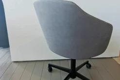 Cramer Polstermanufaktur Bürostühle|Büro-Drehstuhl Jana Leder Novara 1279 Dust Grau Höhenverstellbar Mit Rollen