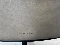Walter Knoll Bürostühle|Bürodrehstuhl Leadchair Management Soft Leder Vintage 1436 Fango Grau 5 Stern Gestell Metall Schwarz Matt