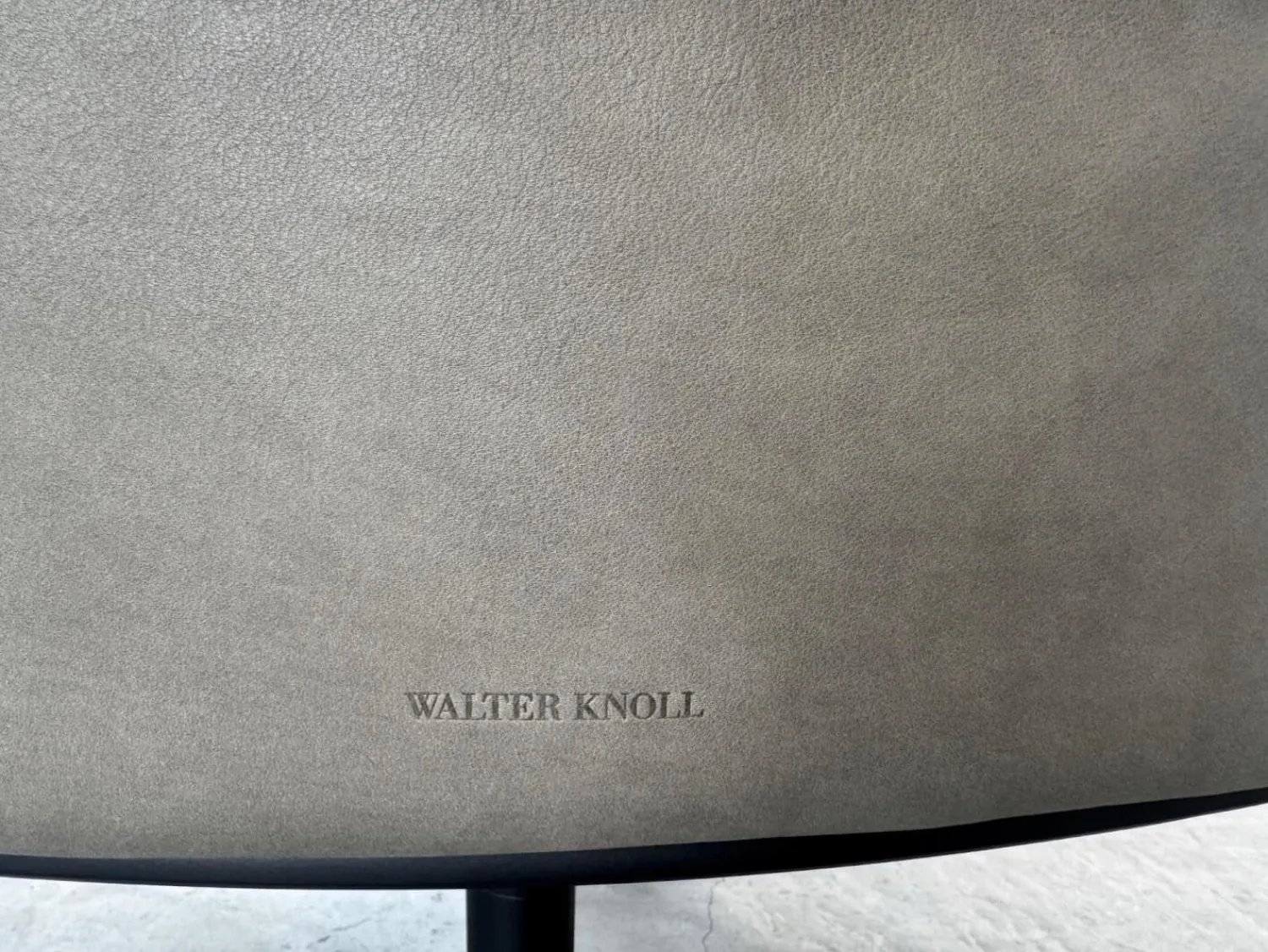 Walter Knoll Bürostühle|Bürodrehstuhl Leadchair Management Soft Leder Vintage 1436 Fango Grau 5 Stern Gestell Metall Schwarz Matt