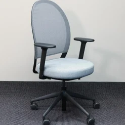 Girsberger Bürostühle|Bürodrehstuhl Marva Gepolstert Grau Gestell Alu Poliert