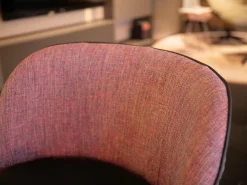 KFF Bürostühle|Bürostuhl Gaia Line V1 Stoff Picasso Red Rot 5358 Sitz Leder Milano Schwarz Gestell M02 Schwarz