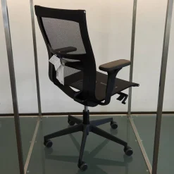 ICF Bürostühle|Bürostuhl Una Plus Bezug Stoff Mesh 01 Nero Schwarz Gestell Nylon Schwarz Struktur 115 Schwarz Mit 5 Stern Fuß Auf Rollen