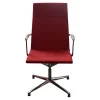 ICF Bürostühle|Bürostuhl Valea Elle Bezugsstoff Swing 806 Rot Vierfuß Kreuz Gestell Verchromt Mit Hohem Rücken