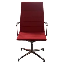 ICF Bürostühle|Bürostuhl Valea Elle Bezugsstoff Swing 806 Rot Vierfuß Kreuz Gestell Verchromt Mit Hohem Rücken
