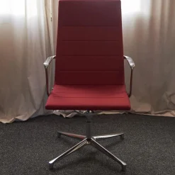 ICF Bürostühle|Bürostuhl Valea Elle Bezugsstoff Swing 806 Rot Vierfuß Kreuz Gestell Verchromt Mit Hohem Rücken