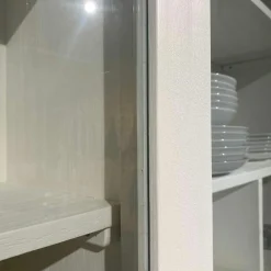 Natura Vitrinen & Highboards|Buffetschrank Lebensart Wellington Vollholz Akazie Weiß Gebürstet