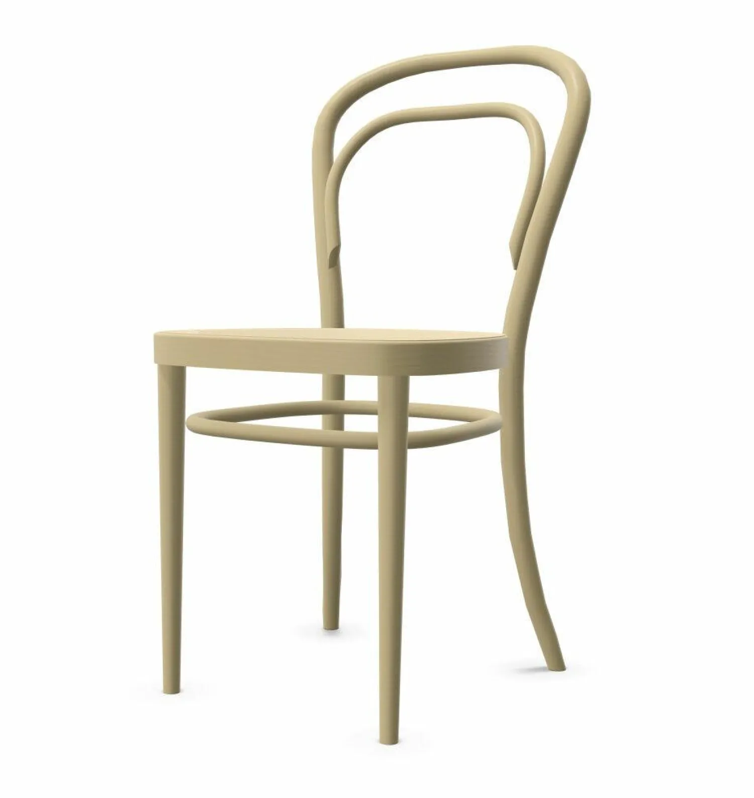 Thonet Einzelstühle|Bugholzstuhl 214 Pure Materials Esche Naturholzlack Sitz Rohrgeflecht mit Kunststoffstützgewebe