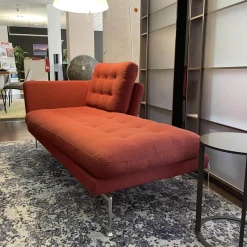 Vitra 2-Sitzer-Sofas|Chaise Lounge Suita Klein Stoff Laser Farbe 35 Rot Moorbraun Untergestell Poliert
