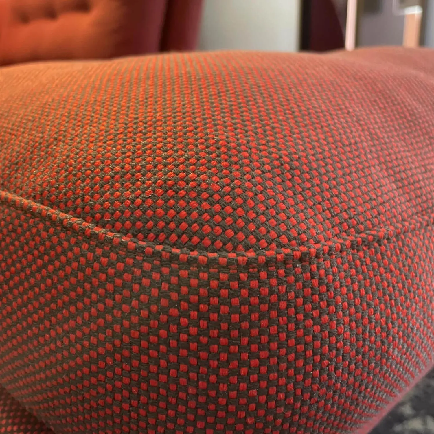 Vitra 2-Sitzer-Sofas|Chaise Lounge Suita Klein Stoff Laser Farbe 35 Rot Moorbraun Untergestell Poliert