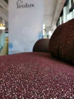 Leolux 2-Sitzer-Sofas|Chaiselongue Pulla Bezug Stoff 4 Mondo Viola 13 Füße Aluminium Poliert