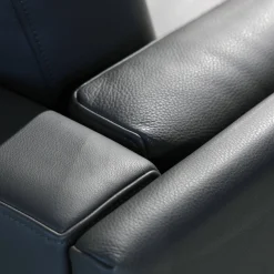 Leolux Daybeds & Recamieren|Chaiselounge Bellice 679 D17 Vollnarbenleder Raffino 109 Shark Schwarz Grau Füße Sobrio Epoxy 450224 E1500 Granite Matt