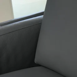 Leolux Daybeds & Recamieren|Chaiselounge Bellice 679 D17 Vollnarbenleder Raffino 109 Shark Schwarz Grau Füße Sobrio Epoxy 450224 E1500 Granite Matt