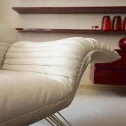 De Sede Daybeds & Recamieren|Chaiselounge Winfried Totzek Leder Select Weiß Füße Metall Weiß