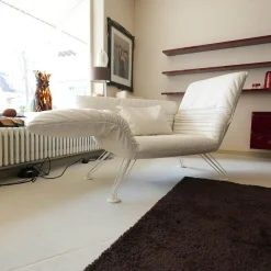 De Sede Daybeds & Recamieren|Chaiselounge Winfried Totzek Leder Select Weiß Füße Metall Weiß