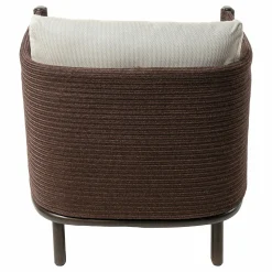 Kettal Loungemöbel|Clubsessel Giro Geflecht Chesnut Soga 475 Bezug Porous Frey 08L Gestell Cinnamon Teak