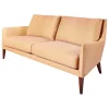 Bielefelder Werkstätten 2-Sitzer-Sofas|Coco Sofa 2/80 Stoff Natura 9-2461-060 Orange Grau Füße Braun