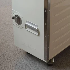 Bordbar Regale & Container|Container Box White Mit Leder Sitzkissen