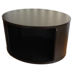 Wogg Regale & Container|Container Ellipse Einstöckig Melamin Schwarz Profile Aluminium Schwarz