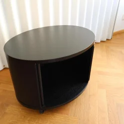 Wogg Regale & Container|Container Ellipse Einstöckig Melamin Schwarz Profile Aluminium Schwarz