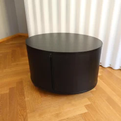 Wogg Regale & Container|Container Ellipse Einstöckig Melamin Schwarz Profile Aluminium Schwarz