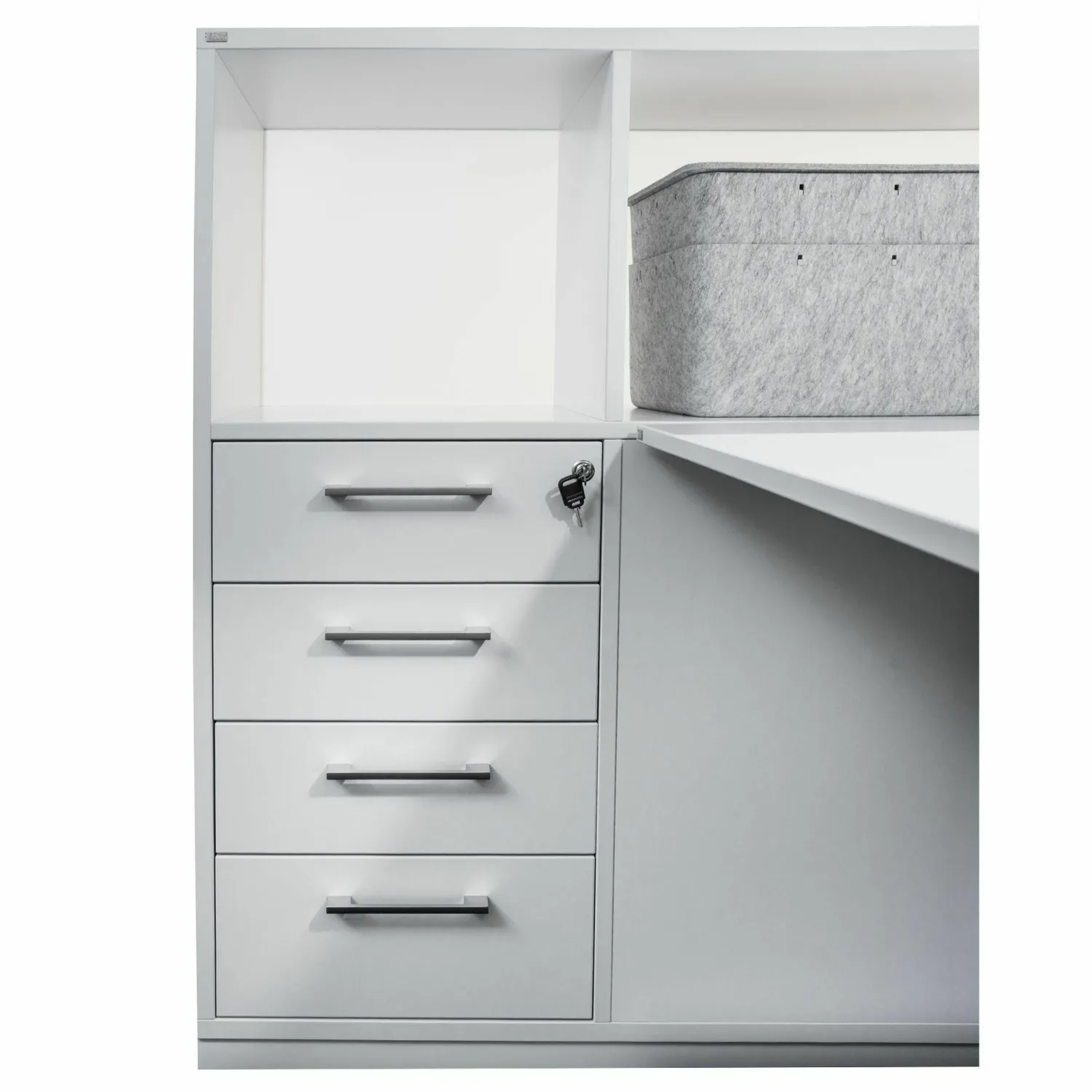 Sedus Regale & Container|Kommoden & Sideboards|Container Grand Slam Reinweiss A 14 Bügelgriff Matt Verchromt