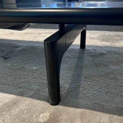 Rolf Benz Couchtische|Couchtisch 901-313 Platte Glas Und Gestell Buche Verkehrsschwarz Lackiert