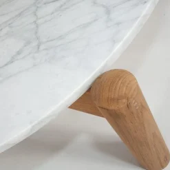 Cassina Couchtische|Couchtisch 535 Platte Marmor Carrara Basis Teak Massivholz