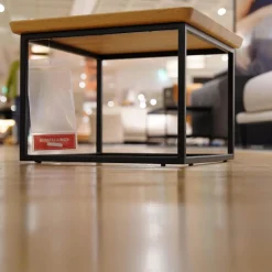 Rolf Benz Couchtische|Couchtisch 934-511 Tischplatte Massiv Eiche Farblos Lackiert Gestell Stahl Lackiert Verkehrsschwarz